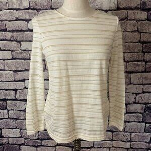 Croft & Barrow Ivory & Gold Top Size PS